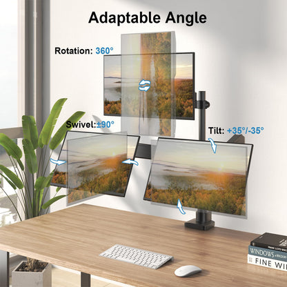 PUTORSEN Monitorhalterung 3 Monitore - 17-32 Zoll höhenverstellbar