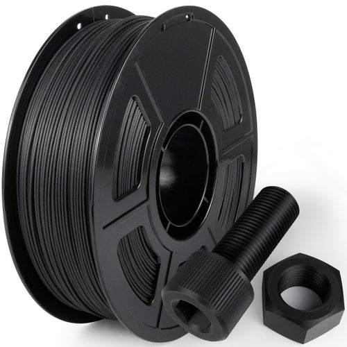 IEMAI PPA-CF 3D Drucker Filament 1.75mm schwarz 1Kg. Filament auf Spule für den 3D-Druck stabiler, hitzestabiler Bauteile.