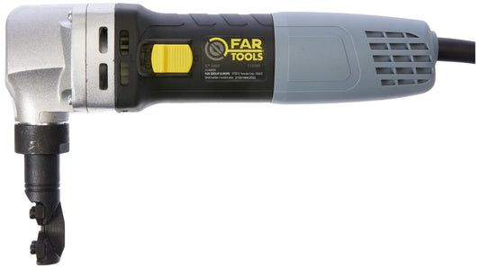 Fartools GT600 Elektro-Blechknabber, schwarzes, handliches Gehäuse. Ermöglicht präzises, gratfreies Zuschneiden von Metallblechen.