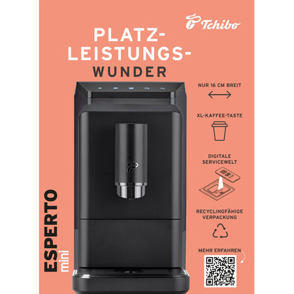 Tchibo Esperto mini Kaffeevollautomat 16cm breit - Schwarz