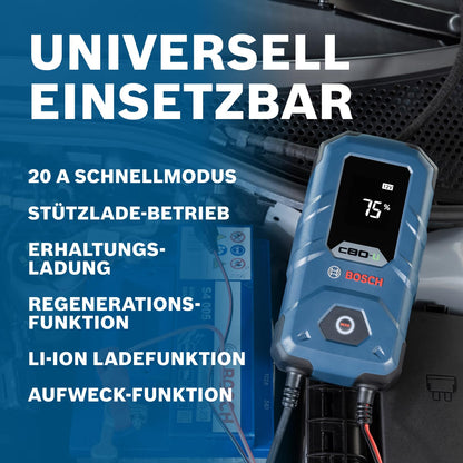 Bosch C80-Li Batterieladegerät 15A - 6V/12V & Lithium (LiFePO4)