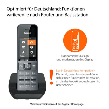 Gigaset Comfort 520 DECT-Telefon - titan-schwarz