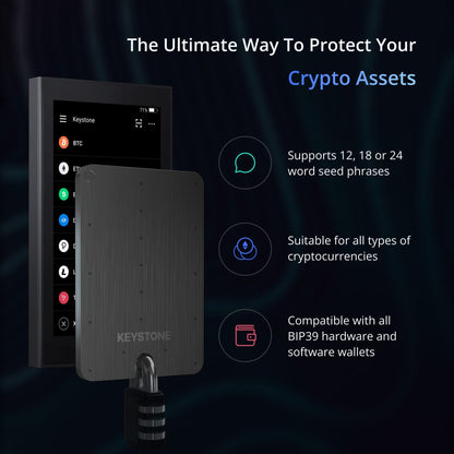 KEYSTONE Tablet Plus Crypto Seed Storage – Metall Wallet 24 Wörter
