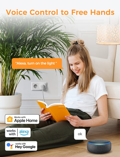 Refoss Smart Plug WLAN - 4er Pack HomeKit, Weiss