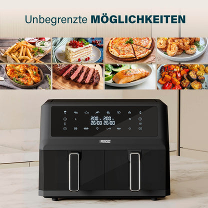 Princess XXL Heissluftfritteuse 11L Doppelkorb - 182276