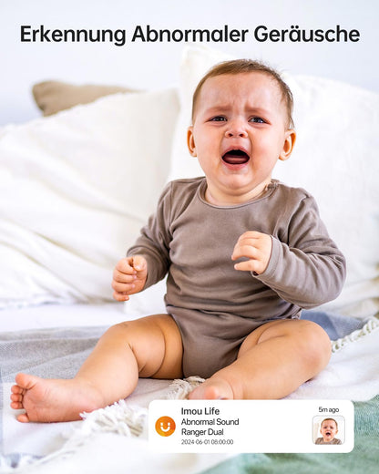 Imou 2K+2K Dual Kameras WLAN Überwachungskamera Innen - 2er Pack