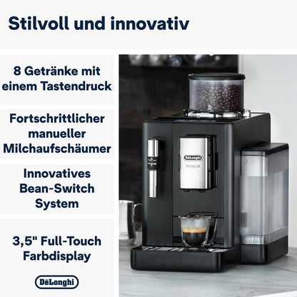 De’Longhi Rivelia Perfetto Kaffeevollautomat - Schwarz (EXAM440.35.B)