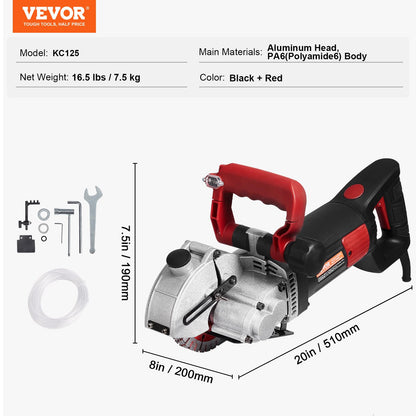 VEVOR Mauernutfräse Schlitzfräse 4800W 125mm