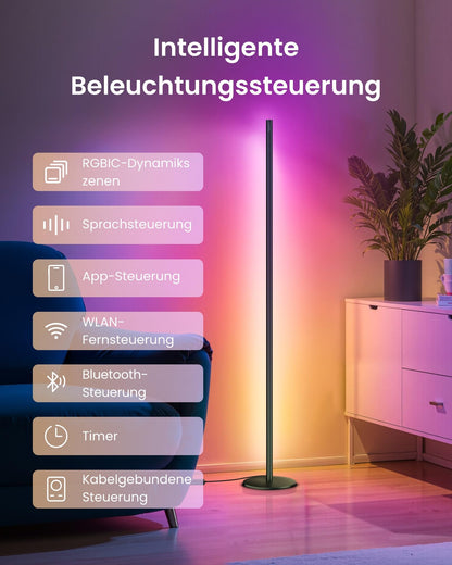 SwitchBot Matter RGBICWW LED Stehlampe Smart Home – Schwarz