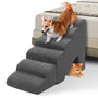 A.FATI 60cm Hoch Hundetreppe, dunkelgraue 6-Stufen-Treppe zum leichteren Erreichen von Sofa oder Bett für Hunde.