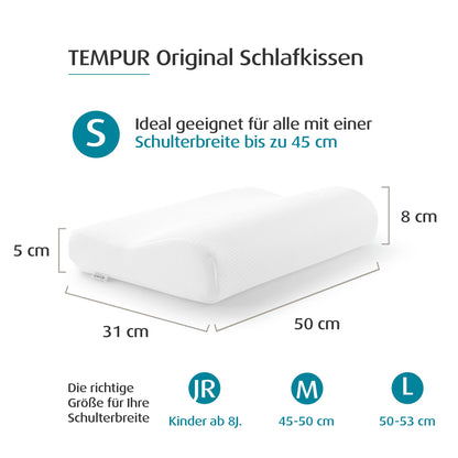 TEMPUR Original Memory Foam Nackenstützkissen fest - Grösse S