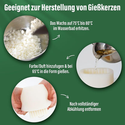 VEGISHINE Sojawachs Granulat für Kerzenherstellung, 5 kg
