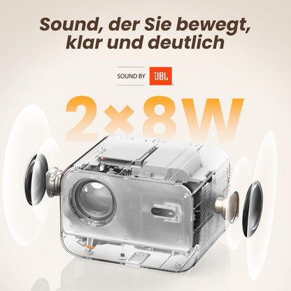Yaber L2s Heimkino Beamer – 1080P, JBL Sound, Autofokus