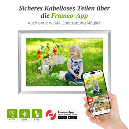 SmartFrame 10.1 Zoll WLAN Digitaler Bilderrahmen - Silber