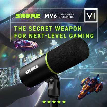 Shure MV6 USB Gaming & Streaming Mikrofon für PC - USB-C
