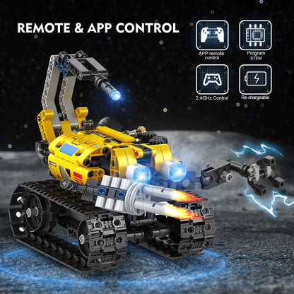 CUBIMANA Technik Roboter Bauspielzeug 5 in 1 mit App & Fernsteuerung