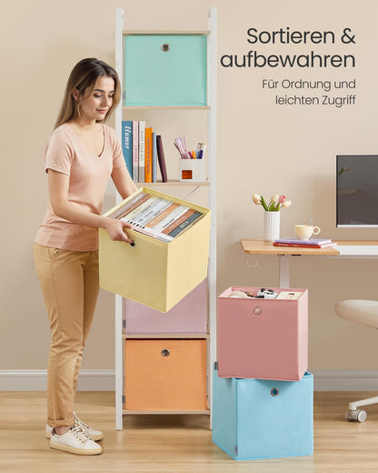SONGMICS Aufbewahrungsbox 6er Set, Faltbox bunt, 33 x 33 x 33 cm