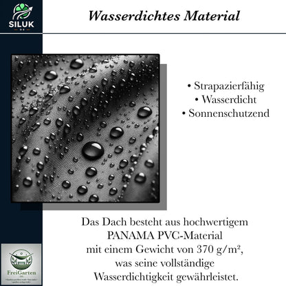 freigarten.de Ersatzdach für Pavillon 3x3 m, wasserdicht, Anthrazit