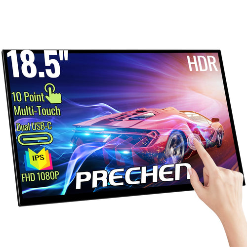 Tragbarer Monitor Touchscreen – 18.5 Zoll FHD HDR. Dient als tragbares FHD HDR Touch-Display zur Systemerweiterung.