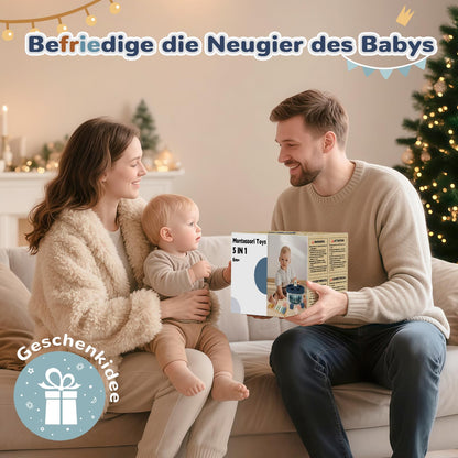 Almaxi 5-in-1 Montessori Spielzeug Baby ab 6 Monate, Motorikspielzeug