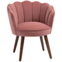HOMCOM Esszimmerstuhl Sessel. Rosa Polstersessel mit Rückenlehne. Zum Sitzen am Esstisch in Küche oder Esszimmer.