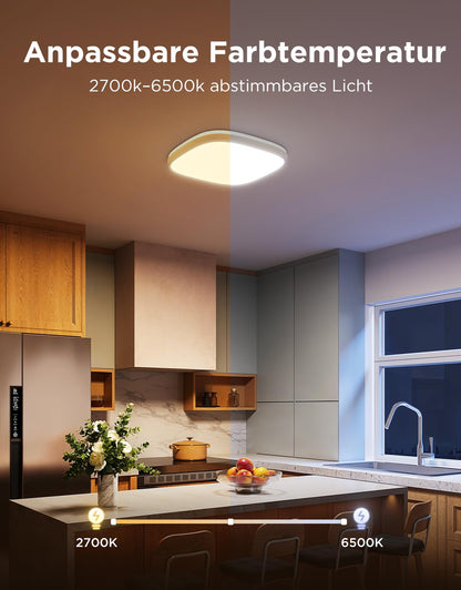 Govee RGBIC Smart LED-Deckenleuchte, 24 W, dimmbar, 30 cm
