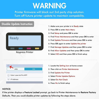 Kompatibel für HP 415X Toner Set mit Chip - 4er-Pack