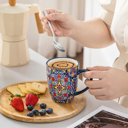 vancasso SIMI Kaffeetassen Set 6er, Porzellan Kaffeebecher 360 ml