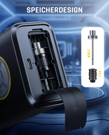 Fanttik X9 Pro Elektrische Luftpumpe, 10,3 BAR/150 PSI, Schwarz