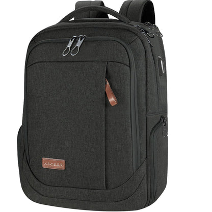 KROSER Laptop-Rucksack 17,3 Zoll wasserabweisend Business Daypack aus Poly-Gewebe mit USB-Anschluss