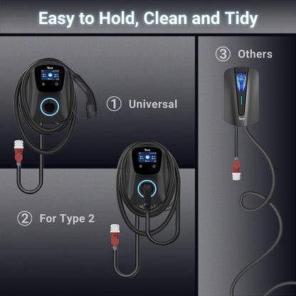 Tera W01 EV-Ladegerät Typ 2 22kW Wallbox mit App & 7m Kabel