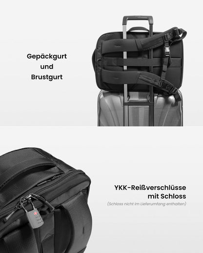 tomtoc Navigator T66 Reiserucksack 40L mit Laptopfach für 17,3 Zoll