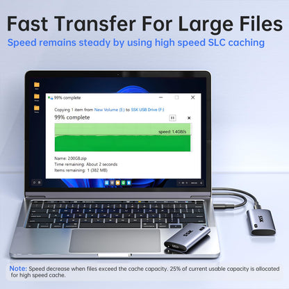 SSK Portable SSD – Externe NVMe SSD 1TB USB 3.2 Gen2x2
