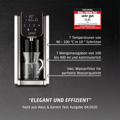 Caso HW 660 Heisswasserspender mit 2,7 l Tank und 7 Temperaturen