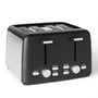 Amazon Basics 4-Scheiben Toaster, 1500 W, 7 Bräunungsstufen, Schwarz mit vier extra breiten Schlitzen