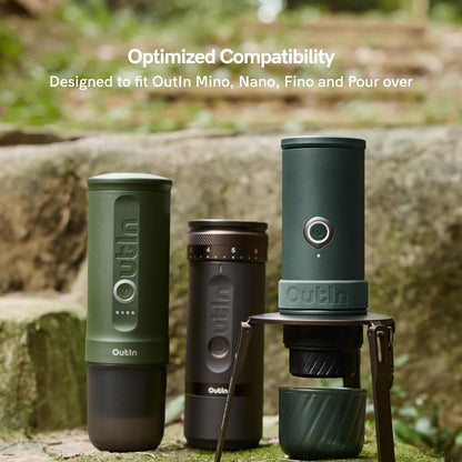 OutIn Faltbarer Kaffeeständer mit Karabiner, Aluminium OT-FCS-01