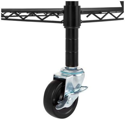 Amazon Basics Schwerlastregal 5 Böden Rollen Schwarz – 76.2 cm