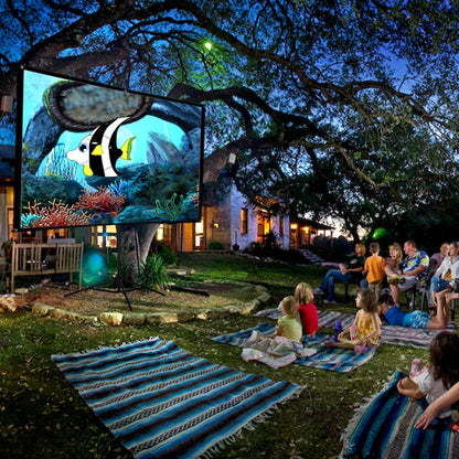 Projektor-Leinwand 100 Zoll mit Ständer - Tragbar 4K HD 16:9