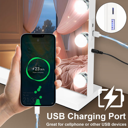 Ereousa Schminkspiegel Hollywood Touch Dimmbar LED - 80x62cm