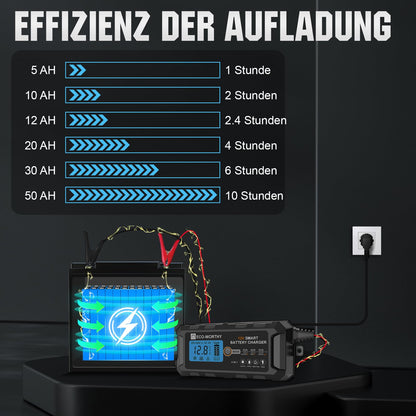 ECO-WORTHY Batterieladegerät 12V 5A EPA1205L für Blei-Säure & LiFePO4