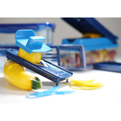 Genius Nicer Dicer Smart Gemüseschneider 14-teilig blau
