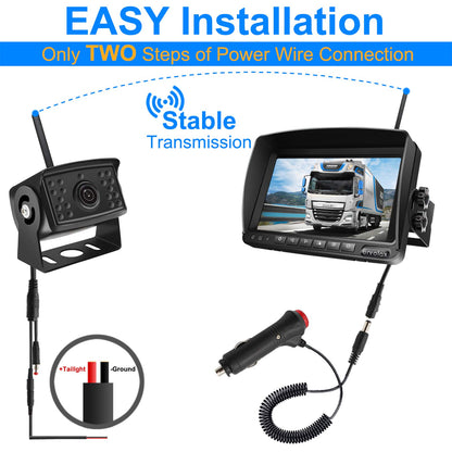 URVOLAX UR61X Funk-Rückfahrkamera - 7 Zoll HD IP69K