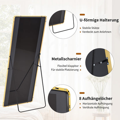 Koonmi Ganzkörperspiegel abgerundet 53x163cm - Gold