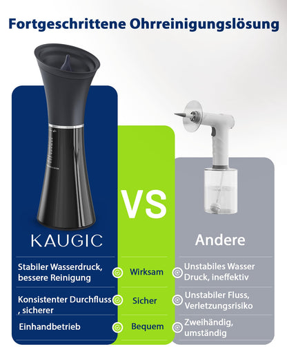 KAUGIC Elektrischer Ohrreiniger EWM001 mit Doppeltank, schwarz