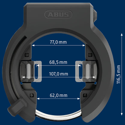 ABUS Rahmenschloss 6950M XPlus Granit NR + 6KS/85 + ST 5950