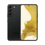 Samsung Galaxy S22 Smartphone, schwarzes, rechteckiges Mobiltelefon zur mobilen Kommunikation und Nutzung von Apps.
