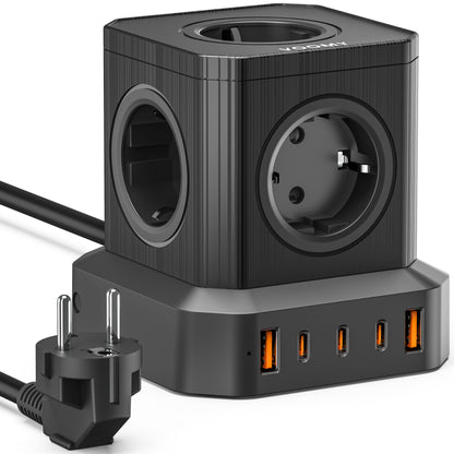 VOOMY Mehrfachsteckdose mit USB Ladestation - 100 Watt