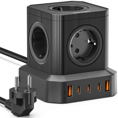 VOOMY Mehrfachsteckdose mit USB Ladestation - 100 Watt
