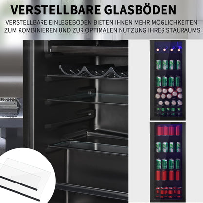 DRIXNO Kühl-Gefrierschrank 120L Kühlteil / 8L Gefrierteil