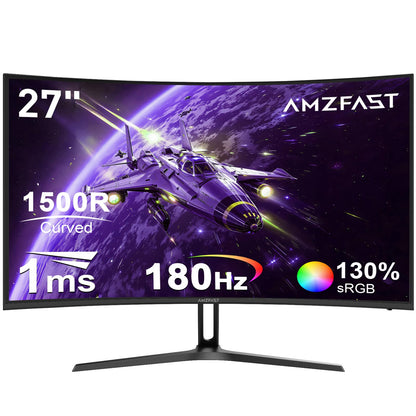 Amzfast AMZG27C1 Curved Gaming Monitor - 27 Zoll, 180Hz